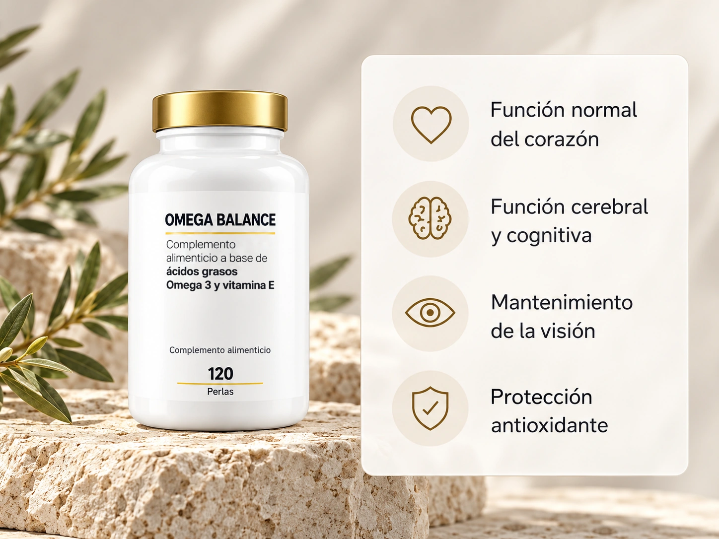 Omega Balance de Suplementación JR con omega-3 EPA, DHA y vitamina E