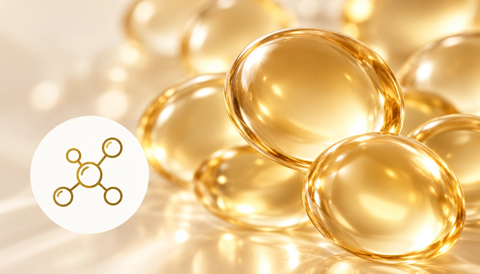 Perlas doradas de aceite de pescado rico en omega 3 EPA y DHA